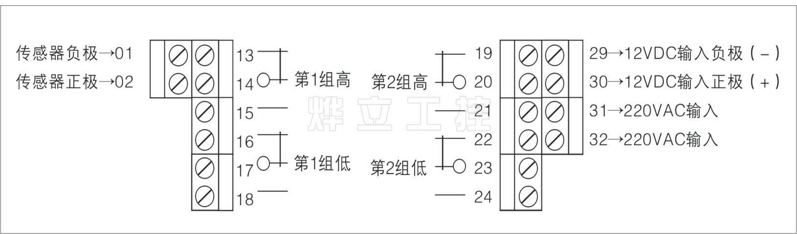 防雷自控報(bào)警液位變送器接線圖