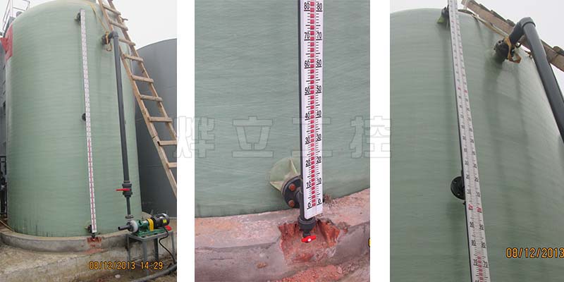 磁翻板液位計現(xiàn)場安裝實物圖